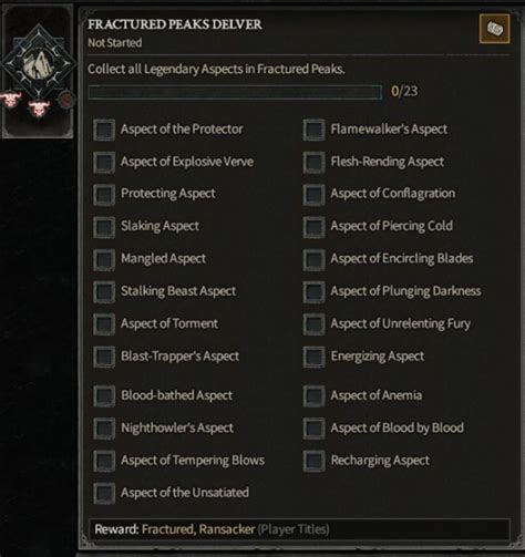 Fractured Peaks Delver Diablo 4 Challenge