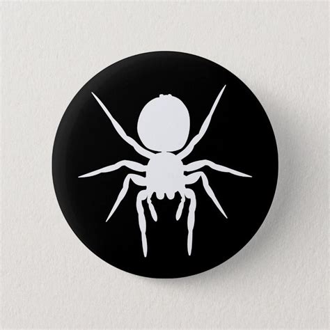 Jumping Spider Silhouette Crest Button | Zazzle i 2024