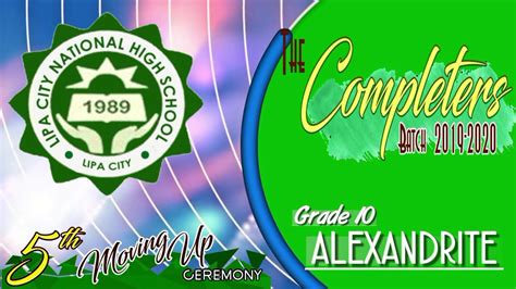 Lipa City National High School Completers Youtube