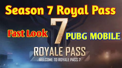 Pubg Mobile Season 7 Royal Pass Fast Look Ll Pubg Mobile YouTube