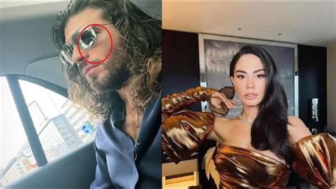 Demet Zdemir Is Seen In The Reflection Of Can Yaman S Sunglasses