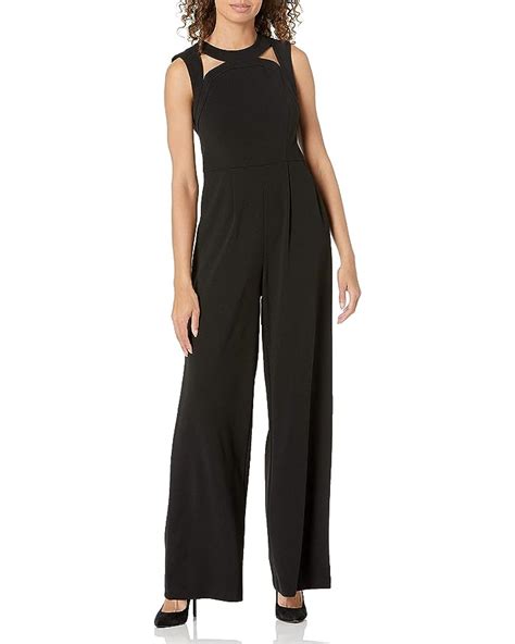 Womens Calvin Klein Sleeveless Jumpsuit With Cut Outs