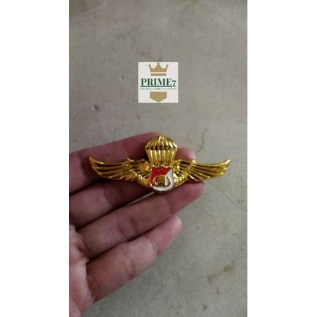 Jual BREVET WING PARA TERJUN POLRI PREMIUM SEPUH EMAS Shopee Indonesia