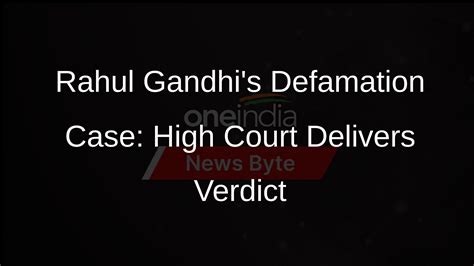 Jharkhand Hc Rejects Rahul Gandhis Plea To Quash Defamation Case