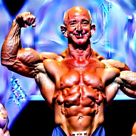 Jeff Bezos Displays Extreme Muscles As He Wins Mr Stable Diffusion