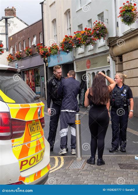 Bideford North Devon August Armed Police Close Mill St A