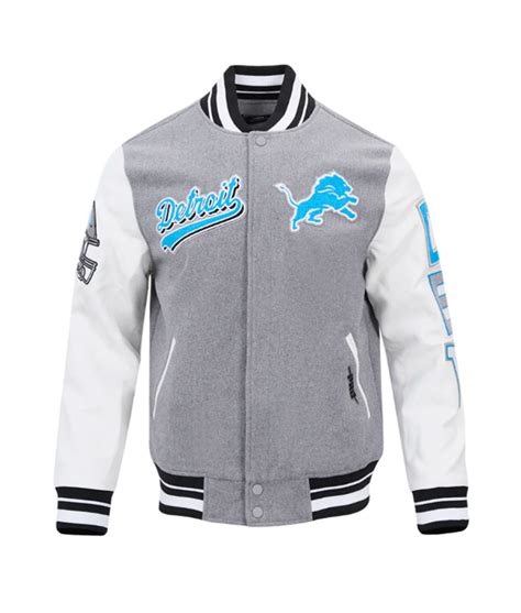 Script Tail Detroit Lions Classic Rib Varsity Jacket