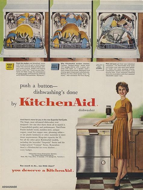 Vintage Advertising Library Vintage Appliances Kitchenaid Dishwasher Kitchen Aid