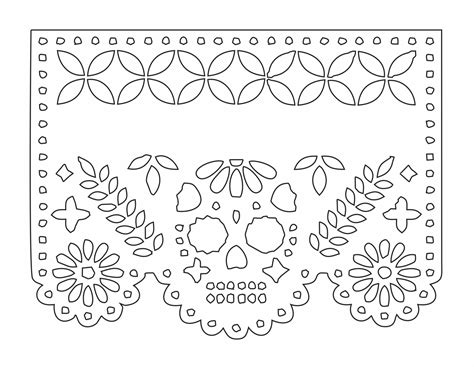 Papel Picado Calaveras Y Flores Stanser