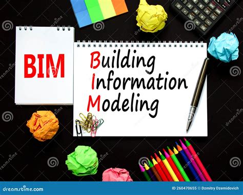 Bim Building Information Modeling Symbol Concept Words Bim Building