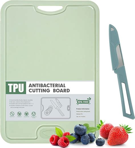 Gintan Tpu Cutting Board Bpa Free With Knife And Juicegroove Scratch