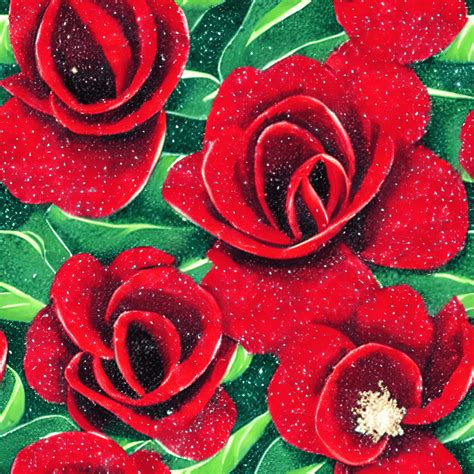 Red And Black Gardenia With Glitter · Creative Fabrica