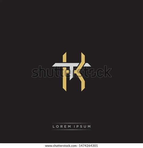 Logo Initial Kt K T Tk Stock Vector Royalty Free