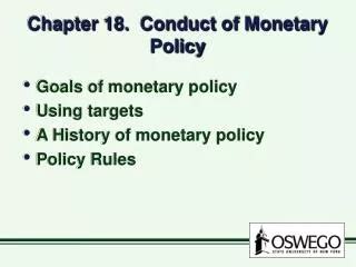 Ppt Chapter The Conduct Of Monetary Policy Strategy And Tactics