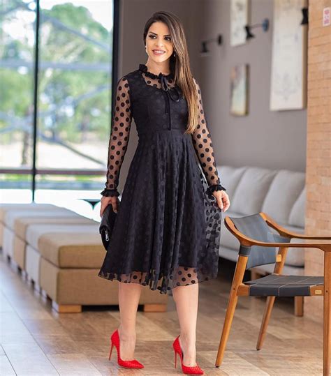 Vestido Midi Preto 53 Modelos Maravilhosos