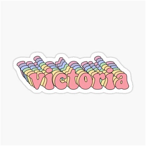 Victoria Name Sticker Sticker For Sale By Youtubemugs Redbubble