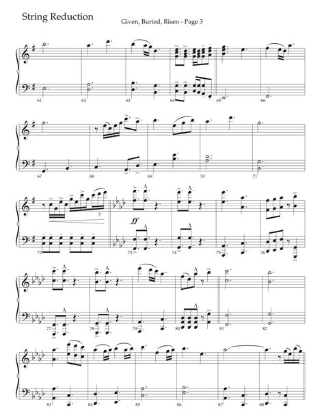 Given Buried Risen Choral Anthem Satb String Reduction Sheet Music