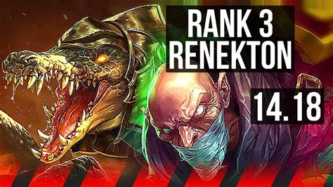 RENEKTON Vs SINGED TOP Rank 3 Renekton 4 0 5 EUNE Challenger