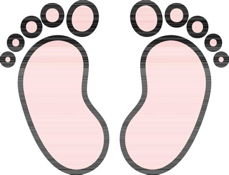 Baby Footprint Clipart Pink Hot Sales