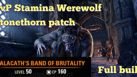 Werewolf Pvp Build Eso Stonethorn Patch Youtube