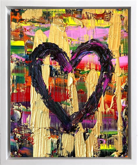 Cindy Shaoul My Dream On Heart Contemporary Pop Oil Painting With Floater Frame For Sale At