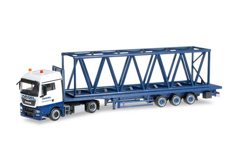 Herpa Man Tgx Xlx Euro Platform Semitrailer With Girder Mast Parts