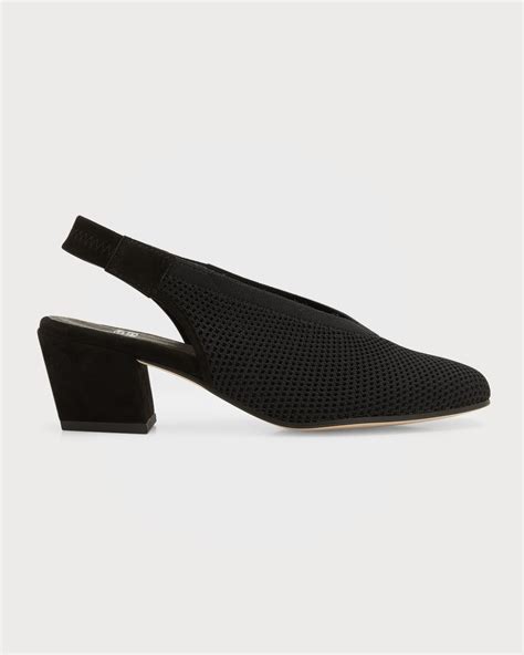 Eileen Fisher Vasa Stretch Knit Slingback Pumps Neiman Marcus