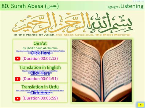 Al Quran Chapter Surah Abasa He Frowned Ppt