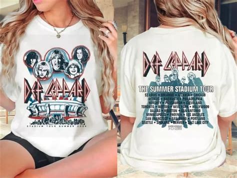 Def Leppard 2024 Tour And Journey Summer Stadium T Shirt Concert Music