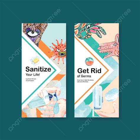 Design A Flyer Template For Hand Sanitizer Featuring Coronavirus And