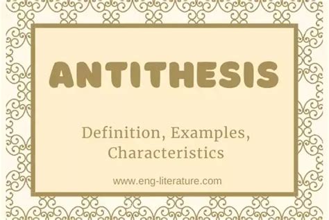 Antithesis | Definition, Characteristics, Examples in Literature - All ...