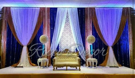 Blue And Gold Backdrop Gold Backdrop Backdrops Wedding Stage