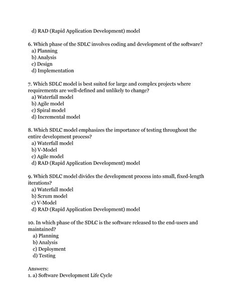 SOLUTION Mcqs In Software Development Life Cycle Sdlc 100 Genuine Mcqs