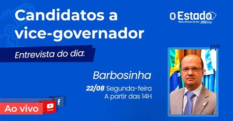 Barbosinha é o vice entrevistado desta segunda feira