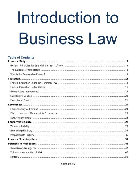 Introduction To Business Law Notes Lssu251 Introduction To Business