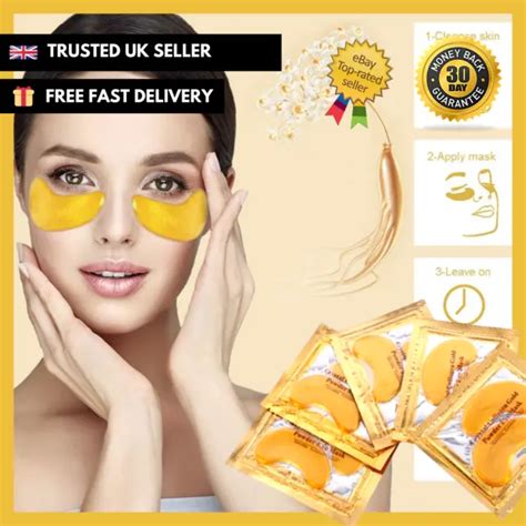 12 Pair Crystal Collagen 24k Gold Under Eye Gel Pad Face Mask Anti