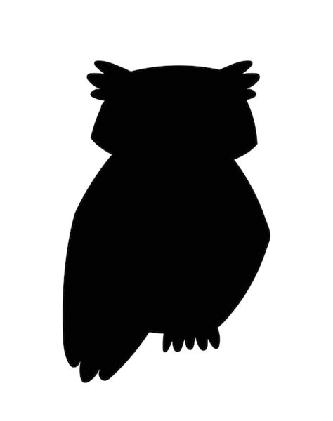 Premium Vector | Owl black silhouette icon