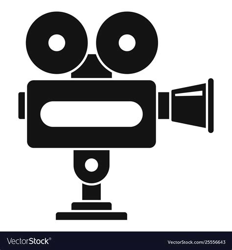 Cinema Camera Icon Simple Style Royalty Free Vector Image