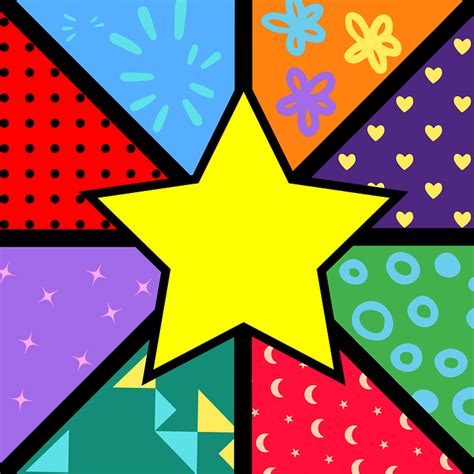 Download Star, Colors, Colorful Pattern. Royalty-Free Stock ...