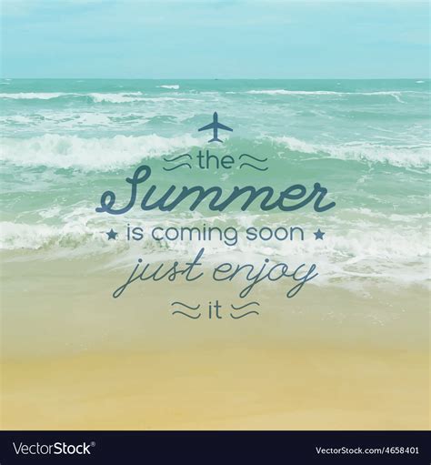 Summer Is Coming Soon Text Royalty Free Vector Image