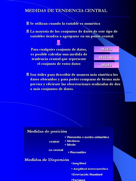 Pdf 2 Medidas De Tendencia Central Y Dispersion Pdfslide Tips