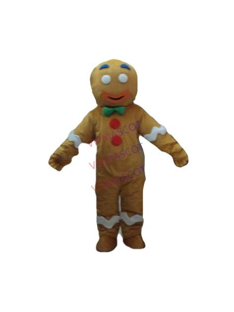 Hot Sale Cute Adult Gingerbread Man Mascot Costume Party Costumes Fancy