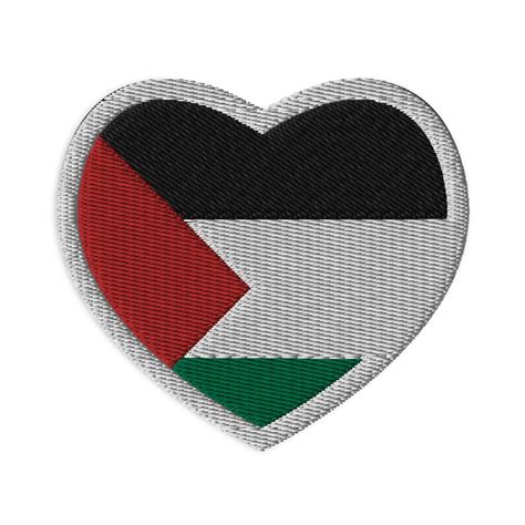 Palestine Patch, Palestine Flag Heart Patch - Etsy