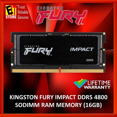 Kingston Fury Impact Ddr5 4800 Sodimm Gaming Laptop Ram Memory 8gb16gb