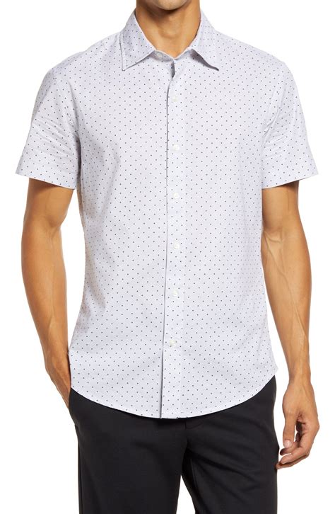 Buy Bonobos Riviera Slim Fit Dot Short Sleeve Stretch Cotton Shirt