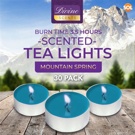 30pk Scented Tea Lights Candles Various Perfumes 4 Hour Burn Night T