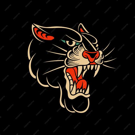 traditional tattoo panther 6