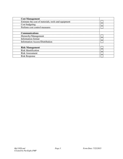 Project Management Audit Checklist In Word And Pdf Formats Page 3 Of 3