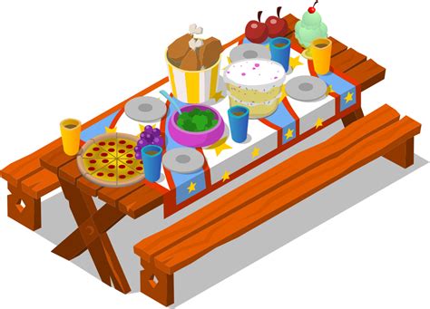 Picnic Table Clipart Illustration Png Transparent Background Picnic