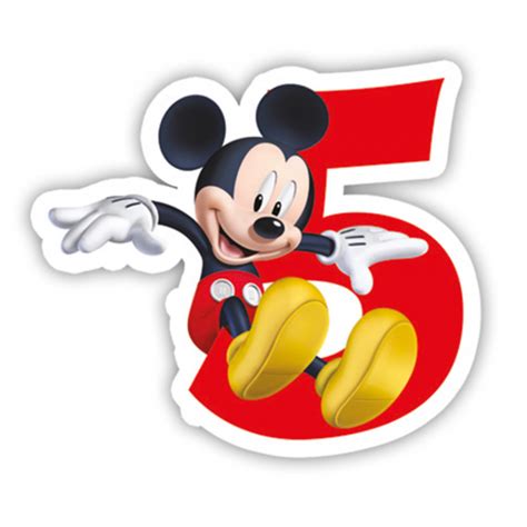 Mickey Mouse Kerze 5 Jahre Partywinkel